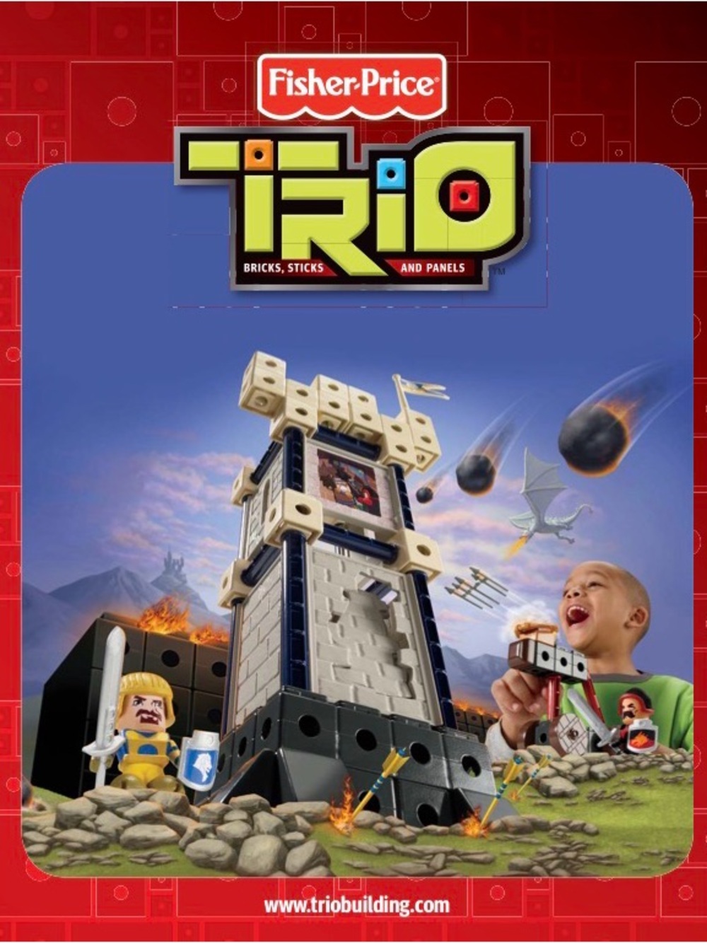 Fisher-Price TRIO Castle Building Set - Blue, White, Black mising 2 pic